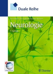 Cover of the book 'Neurologie', 7th edition, part of the 'Duale Reihe' series, featuring a green background with neural imagery and the Thieme logo.